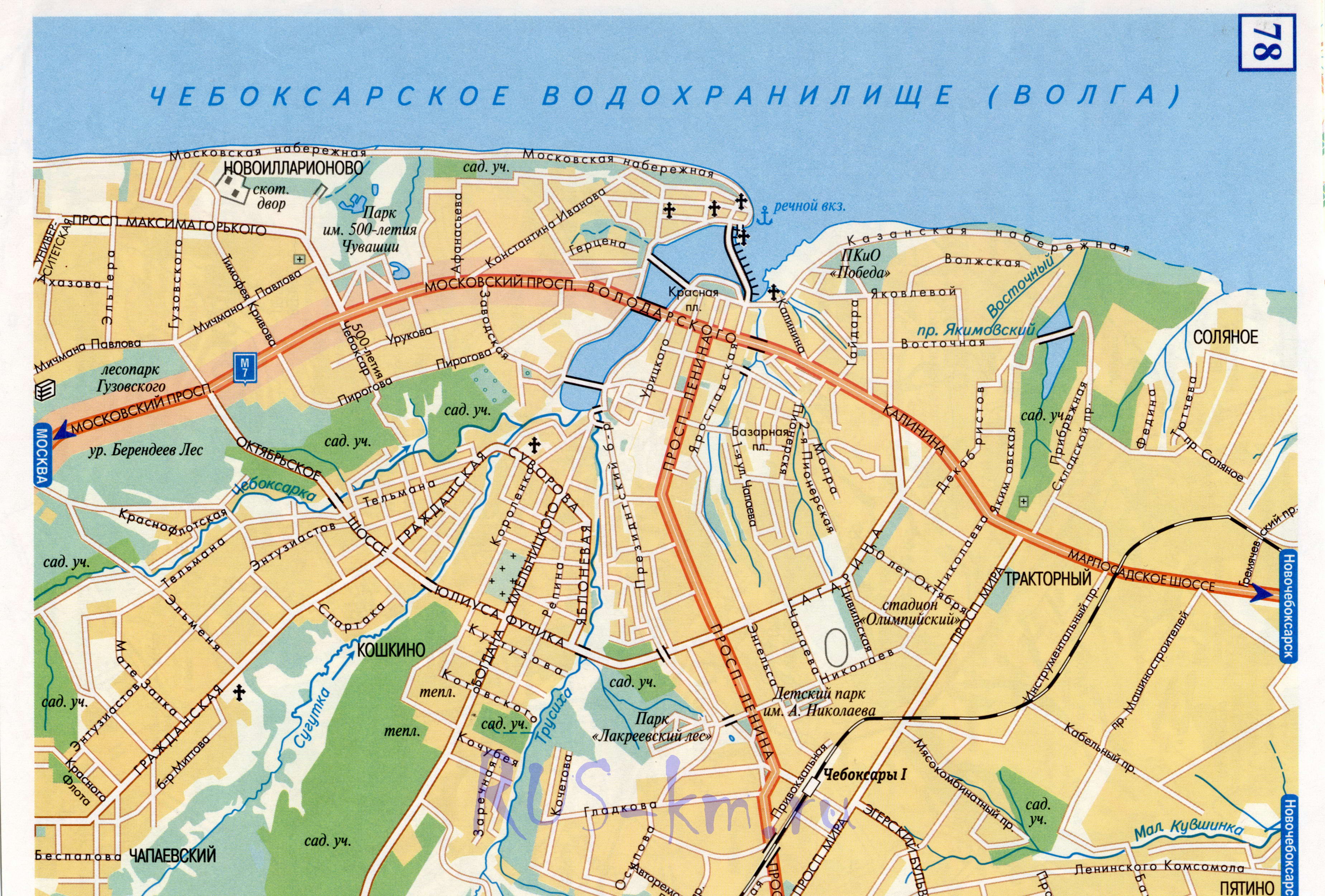 Карта г Чебоксары