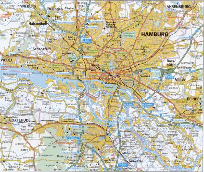 карта г.Гамбург - план города с